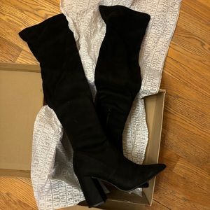 Thigh high Steve Madden boots, black, size 8